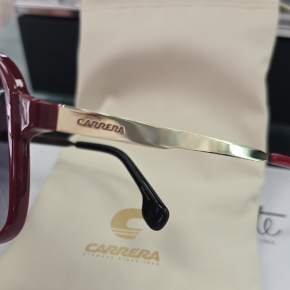 Carrera Burgundy Aviator Sunglasses